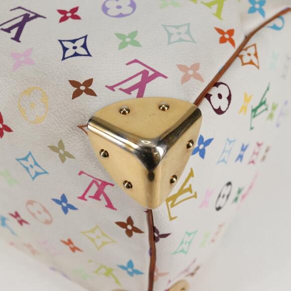 LOUIS VUITTON Monogram Multicolor Speedy 30 Hand Bag White M92643 - Picture 13 of 16